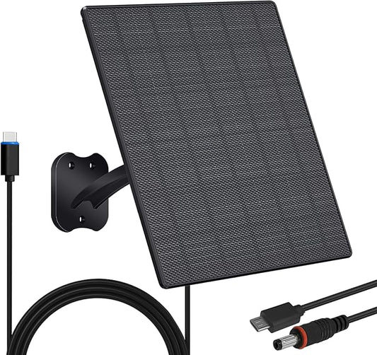 Zivif 10W 5V USB Solar Panel Charger for Rechargeable Battery Camera