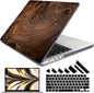 DONGKE for M4 MacBook Pro 16 Inch Case 2024 2023 2021 A3403 A3186 M3 A2991 M2 A2780 M1 A2485 Pro/Max Chip, Plastic Hard Shell Case & Keyboard Cover for Mac Pro 16 with Touch ID, Wood Grain