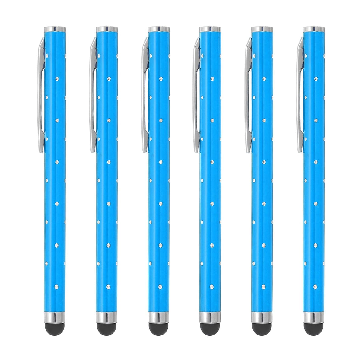 PATIKIL Stylus Pens for Touch Screens, 6 Pcs High Precision Universal Bling Stylus Crystal Metal Capacitive Pen for Touch Screen Devices Phone Tablets Laptop, Pink