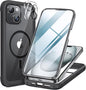 Miracase Magnetic for iPhone 12 Pro Max Case [Compatible with MagSafe] Full-Body Phone case with Built-in Glass Screen Protector& Camera Protector, Military Drop Proof 12 Pro Max Cover