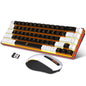 Snpurdiri 60% Wireless Gaming Keyboard and Mouse Combo (Black-White)