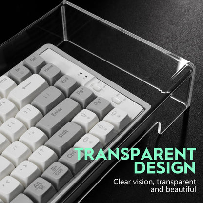 Cabilock Keyboard Dust Cover Protector for Desktop and Laptop Clear Acrylic Keyboard Cover for Cats Water and Dust Resistant Lid Easy to Clean Protection for Home and Office Use 18.70X6.1