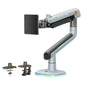 NB Gaming Monitor Arm or for 32 to 60 Inches Screen, Load up to 20 kg, VESA 75/100, RGB-Light, Heavy Duty, Multi Angle Adjustable, Premium Aluminum, Blue