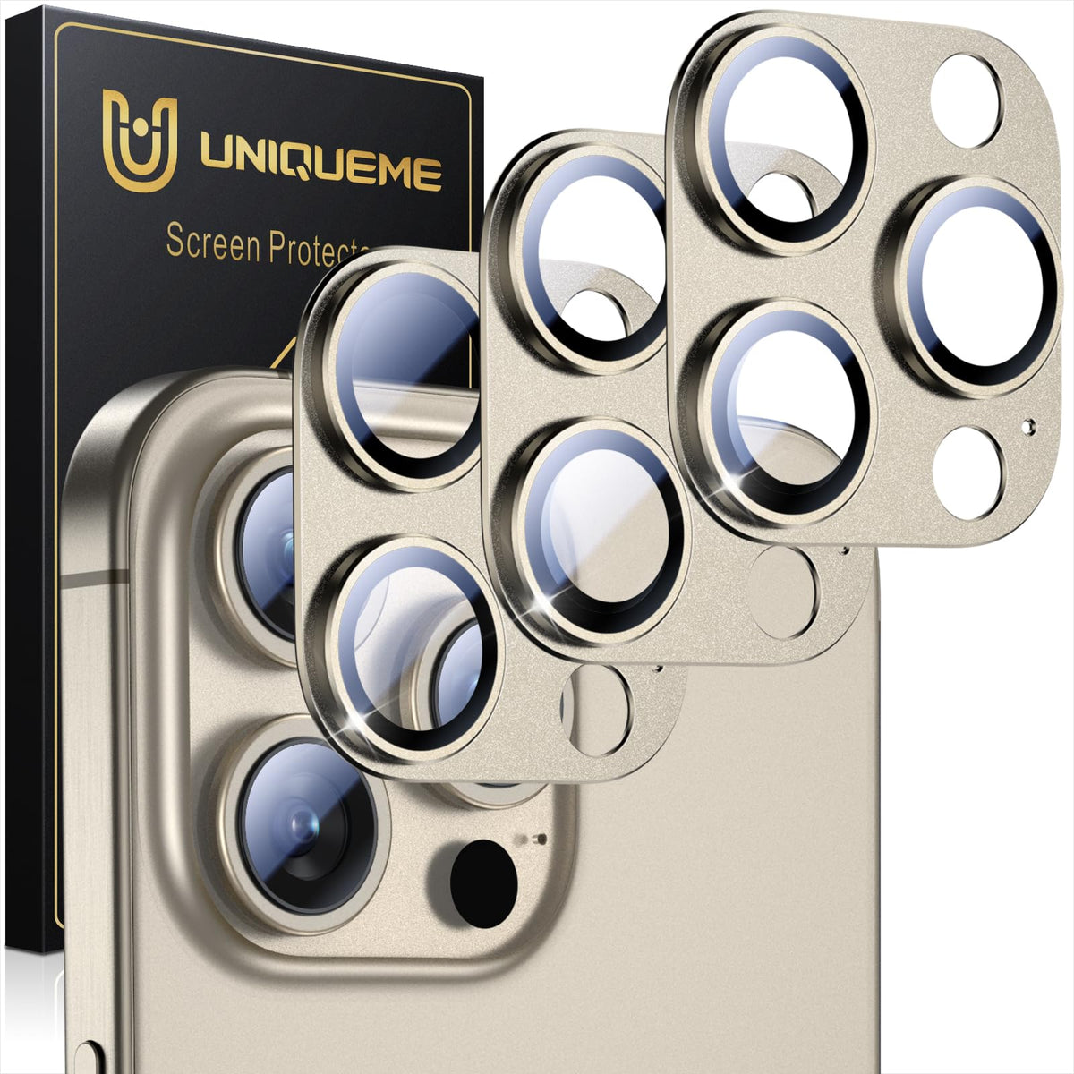 UniqueMe for iPhone 13 6.1"/13 Mini 5.4" Camera Lens Protector-Black Circle