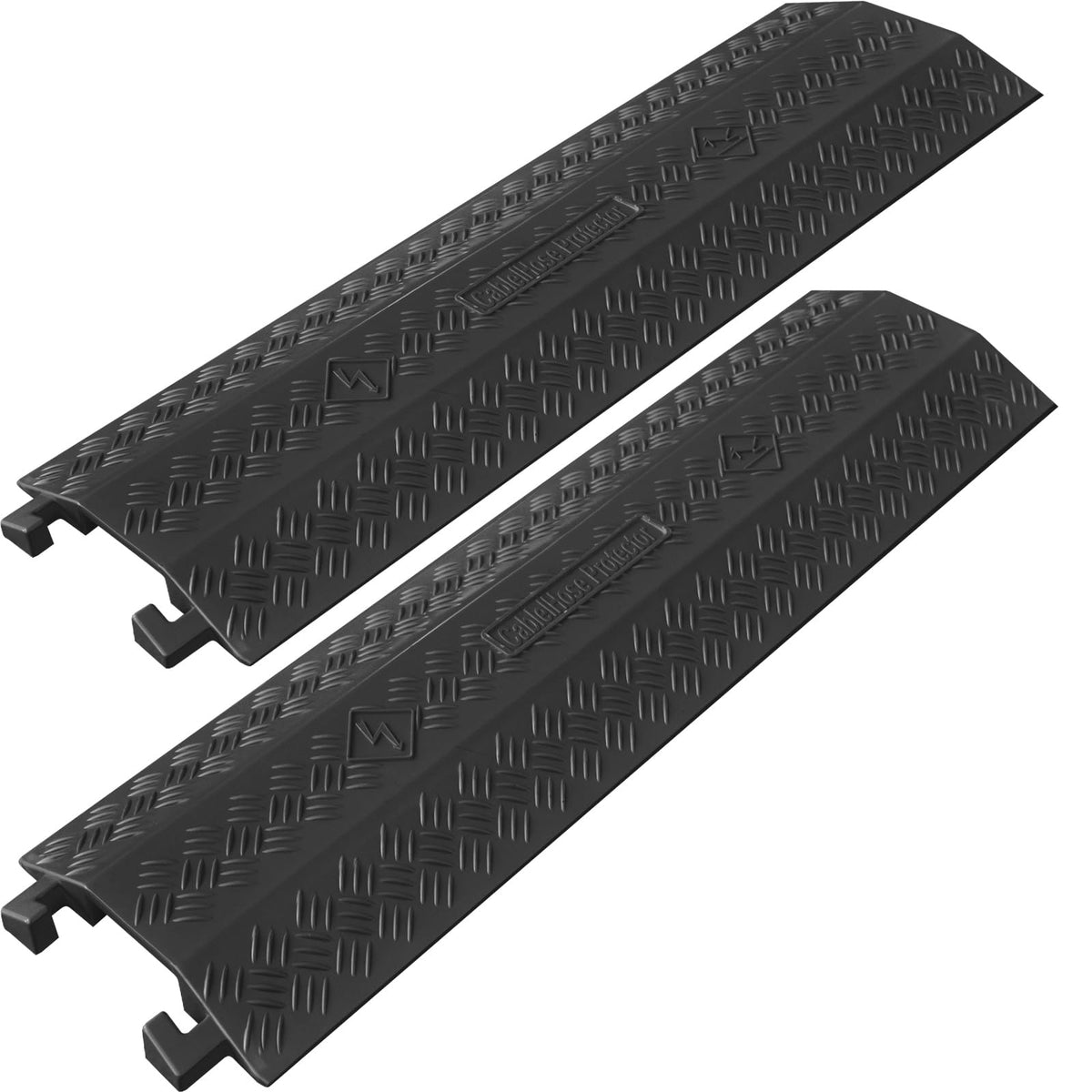 OranLite 2 Pack 40" Rubber Floor Cable Cover, Interlocking Design