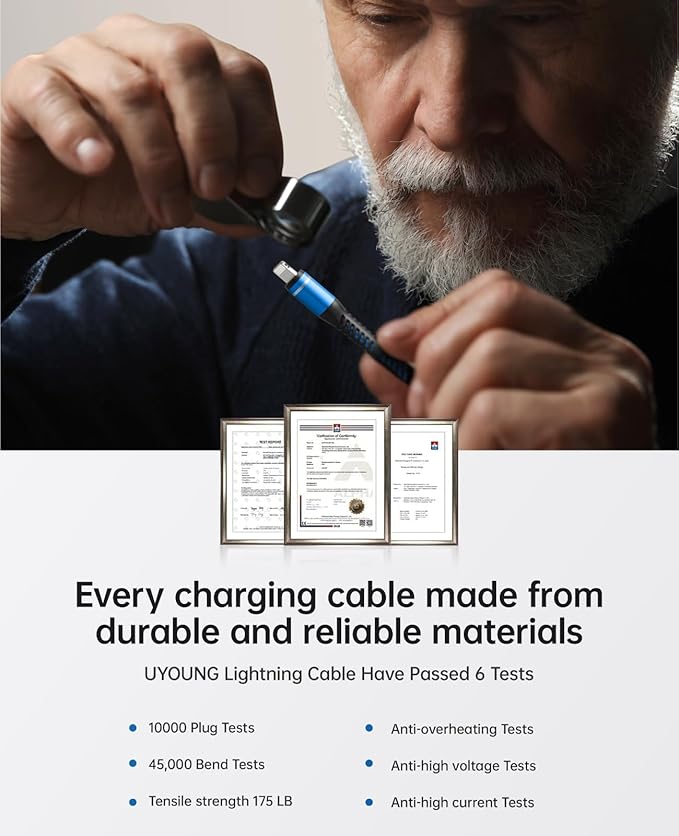 3FT Lightning Cable 3Pack MFi Certified iPhone Charger Cable USB Apple Charging Cord Compatible with iPhone 14/13/12/11/X/XS/XR/XS Max/8/7/6/5S/SE/iPad Pro/Mini/Air