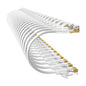 Cat6a Patch Cables 0.5ft (24 Pack) Slim, Cat6 Ethernet Patch Cable Pure Copper, Flexible Cat 6 Patch Cable 550MHZ 10G, Space-Saving Cat 6A Network Cables for Patch Panel, White