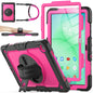 SEYMAC stock Case for Samsung Galaxy Tab A11+ Plus/A9+ Plus 11'', Full-Body Drop Protection Case with Screen Protector Pencil Holder [360° Rotating Hand Strap] &Stand, Purple+Colorful