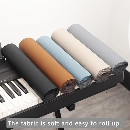 Keyboard Piano Cover, Digital Piano Dust Cover, Light Luxury Soft and Premium Surface, Thickening Electronic Organ Covering Keyboard Update Encasement (Brown)