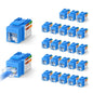 VCELINK Cat6 Keystone Jacks with Dust-Proof Cover, Blue, 25-Pack