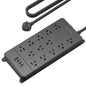 TROND Power Strip Surge Protector 10ft Cord, 4000J, 4 USB, ETL Listed,Black
