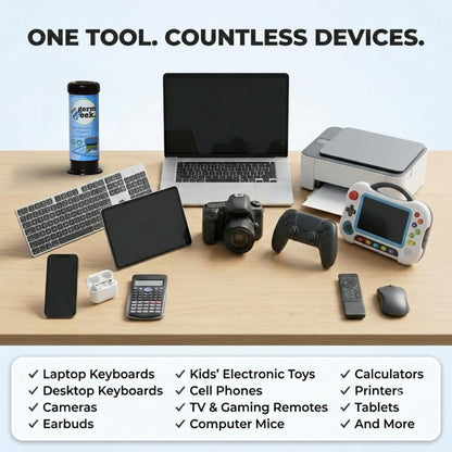 Germ Geek Keyboard & Electronics Cleaning Kit | Patented Precision Brush | Multi-Purpose Tool for Laptop Phone & AirPods | USA-Made, Eco-Friendly & Safe Computer Cleaner