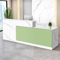 Reception Desk with Counter Modern Checkout Counter with Lockable Drawer Keyboard Tray Receptionist Desk for Office Salon Reception Table Q Right 71inch/180cm