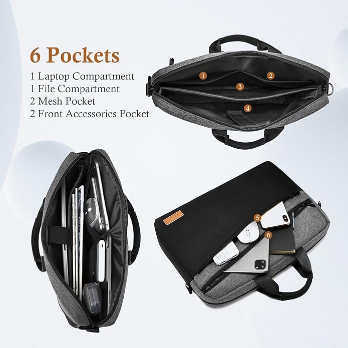 bagasin 15 15.6 16 inch Laptop Computer PC Shoulder Bag Carrying Case