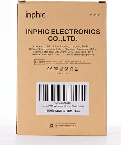 INPHIC Wireless Mouse Rechargeable, Upgraded Visible Battery, 2400 DPI, Silent Ergonomic Computer Wireless Mouse for Laptop, Mac, PC etc.
