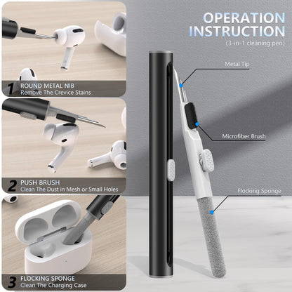 Pohgelan Memory Foam Replacement Ear Tips for AirPods Pro 2nd/1st-Balck