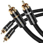 TODN Hi End RCA Cables Audiophile RCA to RCA Stereo HiFi Audio Cable for Car, Speakers,Amps (4.9 ft/1.5 m, 1 Pair)