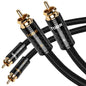 TODN RCA Cables Audiophile 3ft HiFi Stereo Shielded for Car/Home Audio