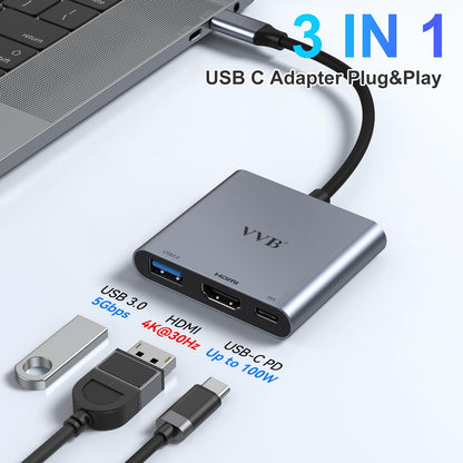 USB C to HDMI Adapter,USB-C Adapter Hub Multiport Digital AV Converter