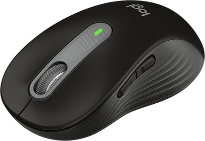 Logitech Wireless Mouse Signature M650 L Full Size - Large Hands, 2-Year Battery, Silent Clicks, Customizable Buttons, Bluetooth, PC/Mac/Chromebook - Black, Right-Handed, Large