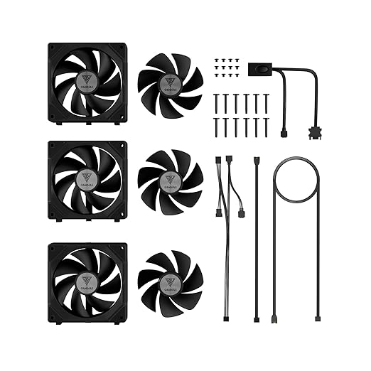 GAMDIAS 120mm PWM ARGB Case Fan x3 & 3 Reverse Blades Included, Sync with ARGB Motherboards, Easy Cable Management with Cabless Daisy Chain, Quiet & 75CFM Airflow with 2400 RPM, Aeolus P2
