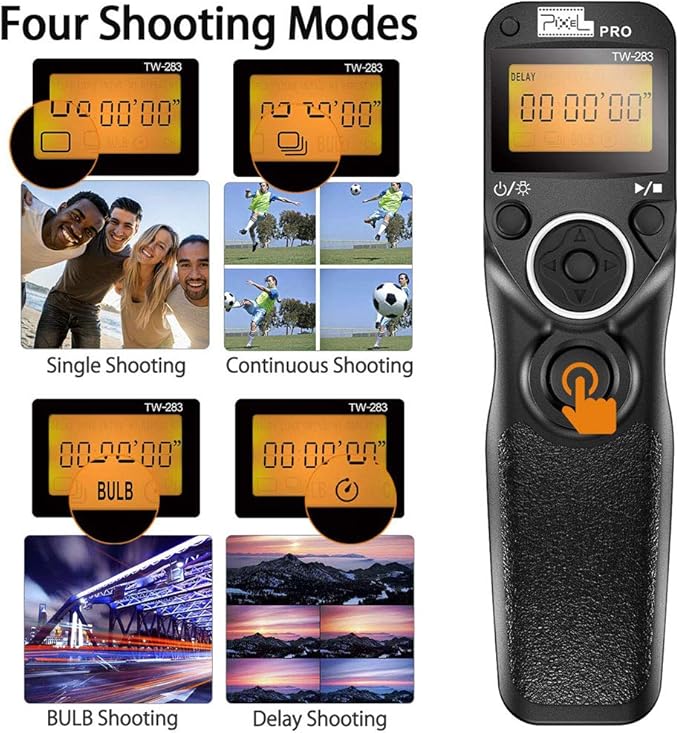 Pixel TW-283 N3 Wireless Shutter Remote Control Tiner Remote Shutter Release for Canon Eos 5D Mark IV 5D 6D 7D Mark 1DX MARKII R5 R6 50D 40D 30D 20D 10D D60 D30 D2000 EOS-1V EOS-3