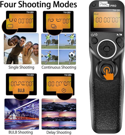 Wireless Shutter Remote Compatible for Canon, Pixel TW-283 N3 Shutter Remote Control Wireless Remote Shutter Release Timer Compatible for Canon EOS 5D, 5D Mark II, 5D Mark III, 6D, 7D, 7D Mark II