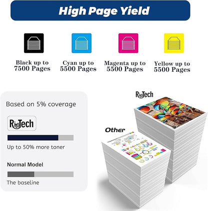 210X High Yield Toner Cartridge,with Chip Compatible for HP 210A W2100A W2100X Toner Cartridge for HP Color Laserjet MFP 4301dw 4301fdn 4301fdw Pro 4201dw 4201dn,Black Cyan Yellow Magenta,4 Pack