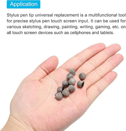 MECCANIXITY 12pcs 7mm Stylus Pen Fine Tips Conductive Fiber Capacitive Touch Screen Pens Tip Universal Replacement