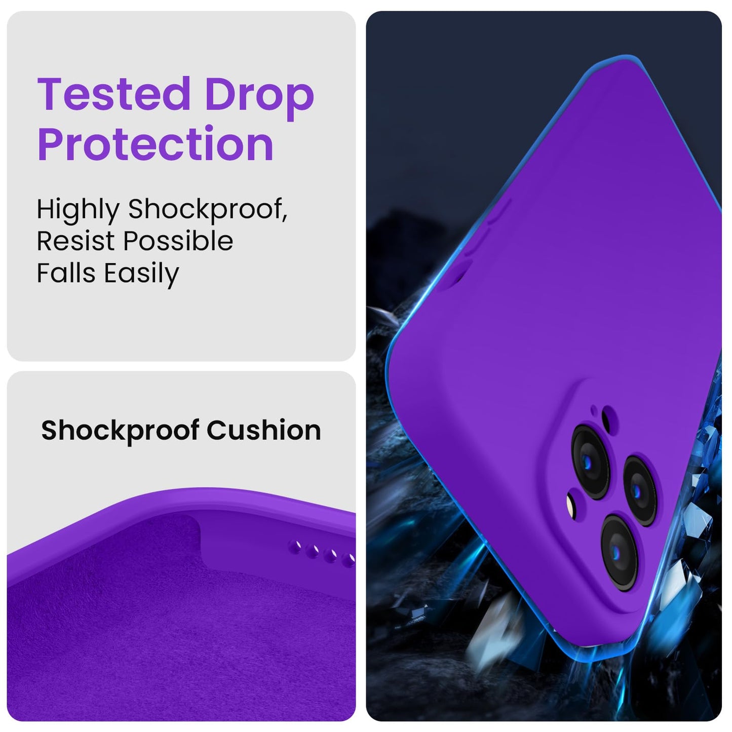 FireNova Designed for iPhone 14 Pro Case, 6.1", Neon Purple