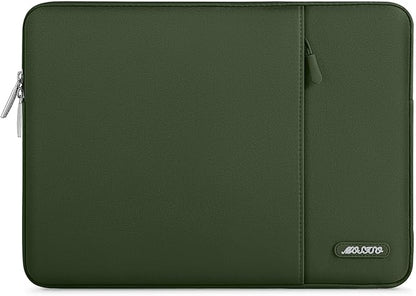 MOSISO Laptop Case 16 inch, 15-15.6 inch Laptop Sleeve Compatible with MacBook Pro 16 M4 M3 M2 M1, HP Acer Dell Lenovo ASUS Notebook, Polyester Vertical Computer Sleeve Bag with Pocket, Army Green