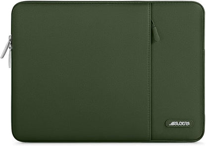 MOSISO Laptop Case 13 inch, 13 inch Laptop Sleeve Compatible with MacBook Air M4 M3 M2 M1 2025-2018 / Pro M2 M1 2025-2016, Polyester Vertical Computer Sleeve Bag with Pocket, Army Green