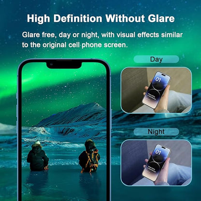 Blue Light Screen Protector for iPhone 16e iPhone 13 iPhone 13 Pro & iPhone 14 (6.1inch), Eye Protection Tempered Glass Film, Scratch-Resistant, No Bubble with Easy Installation Kit, 2 Pack