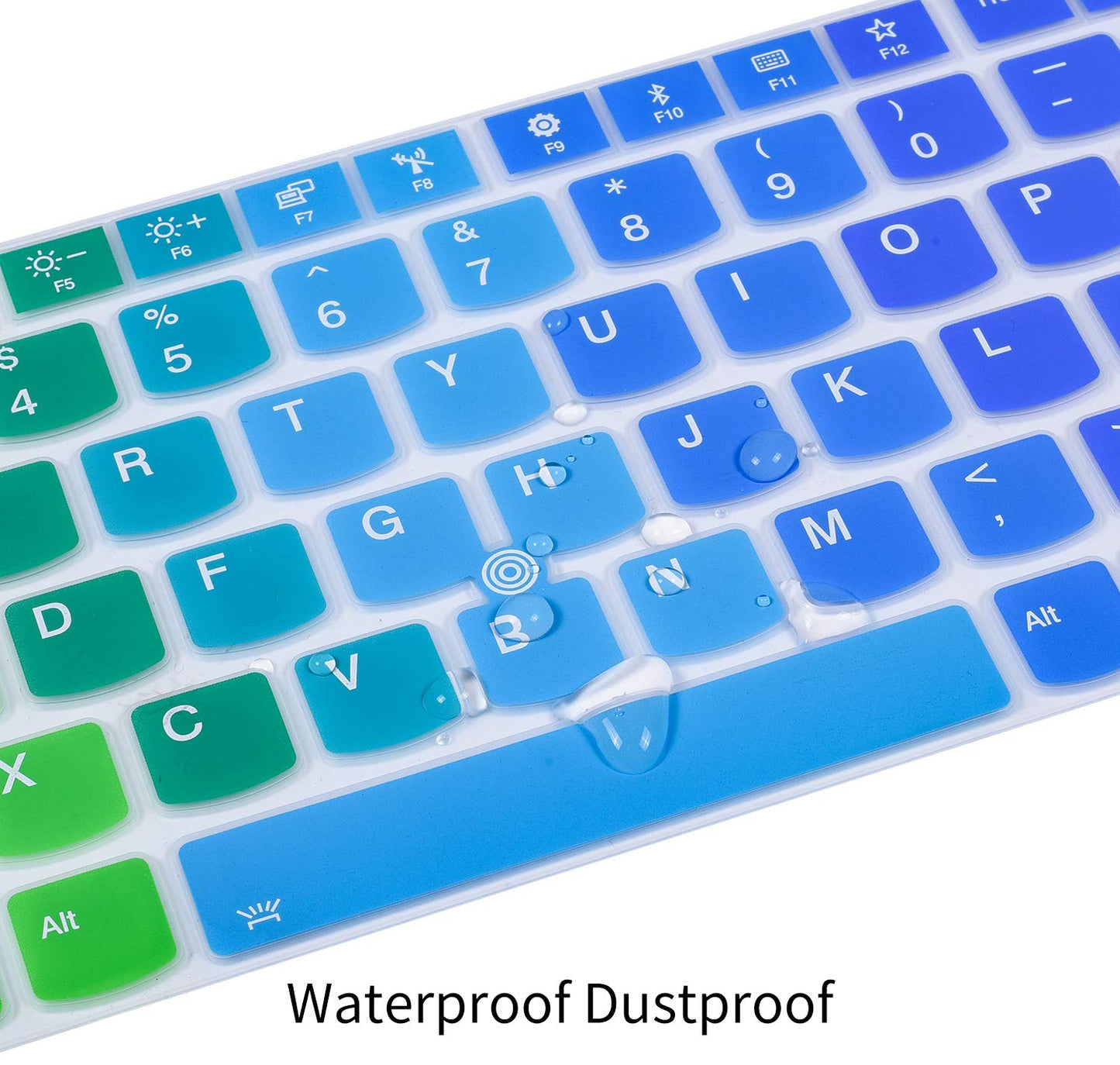 Colorful Keyboard Cover for 15.6" Lenovo ThinkPad E15 Gen 4/3/2 T15 T15p T15g L15 Gen 2 1 P51s P52 P52s P53 P72 P73/ThinkPad E580 E590 E595 L580 L590/ThinkPad T570 T575 T580 T590, Rainbow