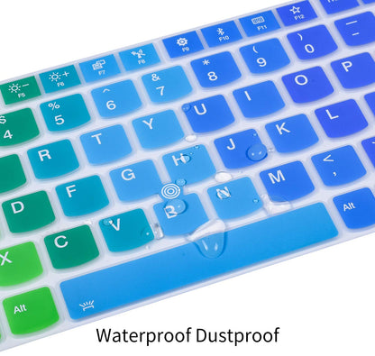 Colorful Keyboard Cover for 15.6" Lenovo ThinkPad E15 Gen 4/3/2 T15 T15p T15g L15 Gen 2 1 P51s P52 P52s P53 P72 P73/ThinkPad E580 E590 E595 L580 L590/ThinkPad T570 T575 T580 T590, Rainbow