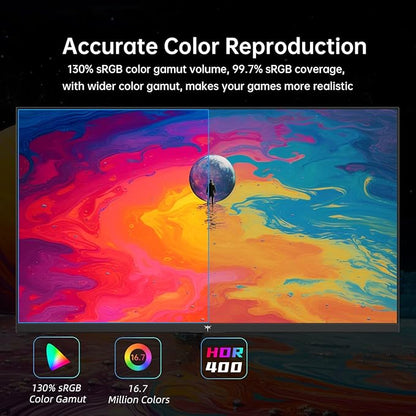 KTC 27'' 240Hz QHD 1440P Gaming Monitor 144Hz 1ms 65W Type C USB DisplayPort HDMI HDR400 Tilt/Height/Pivot/Swivel Fast HVA AdaptiveSync VESA