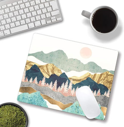 Mouse Pad, Abstract Mountain Mouse Pad, Washable Square Cloth Mousepad for Gaming Office Laptop, Non-Slip Rubber Cute Computer Mouse Pads for Wireless Mouse, Personalized Mouse Pads for Desk