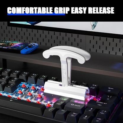 KEMOVE P11 4-Key Keycap Puller - Custom Gaming Mechanical Keyboard Cleaning and Removal Tool, Made with PC and 420 High-Carbon Stainless Steel, Suitable for Standard Layout Keyboards (White)