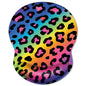 ITNRSIIET Ergonomic Mouse Pad with Comfort Gel Wrist Rest, Non-Slip PU Base, Smooth Textured Surface, Reduces Hand Fatigue & Wrist Pain, 8.7 x 7.2 Inch for Office Gaming Home, RainbowLeopard