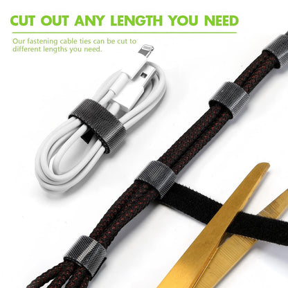 WILLBOND 1/2 Inch X 90 ft 1 Roll of Heavy Duty Industrial Hook and Loop Strap Roll, Reusable Nylon Cable Management Strap for Server Rack, Workshop, HVAC Wiring, Cable Organizer Wrap