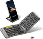 Samsers Ergonomic Foldable Keyboard, KE09U Folding Travel Bluetooth Keyboard with 6-Row Layout, Dual-Mode(2.4G+BTx2) Split Portable Design with USB Slot, for iPhone iPad Smartphone Tablet Laptop PC