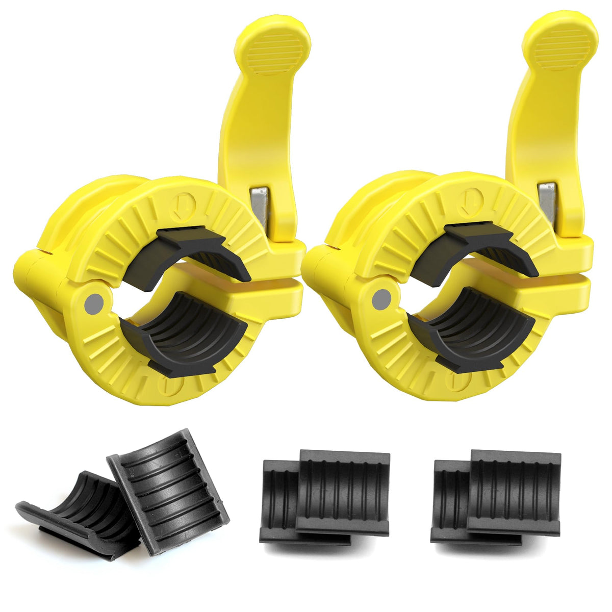 MAXRICH Barbell Clamp 1 inch Multiple Sizes & Adjustable Weight Clips for Barbell Quick Release Barbell Clips|Barbell Collar Bar Locks for Weight Lifting, Gray