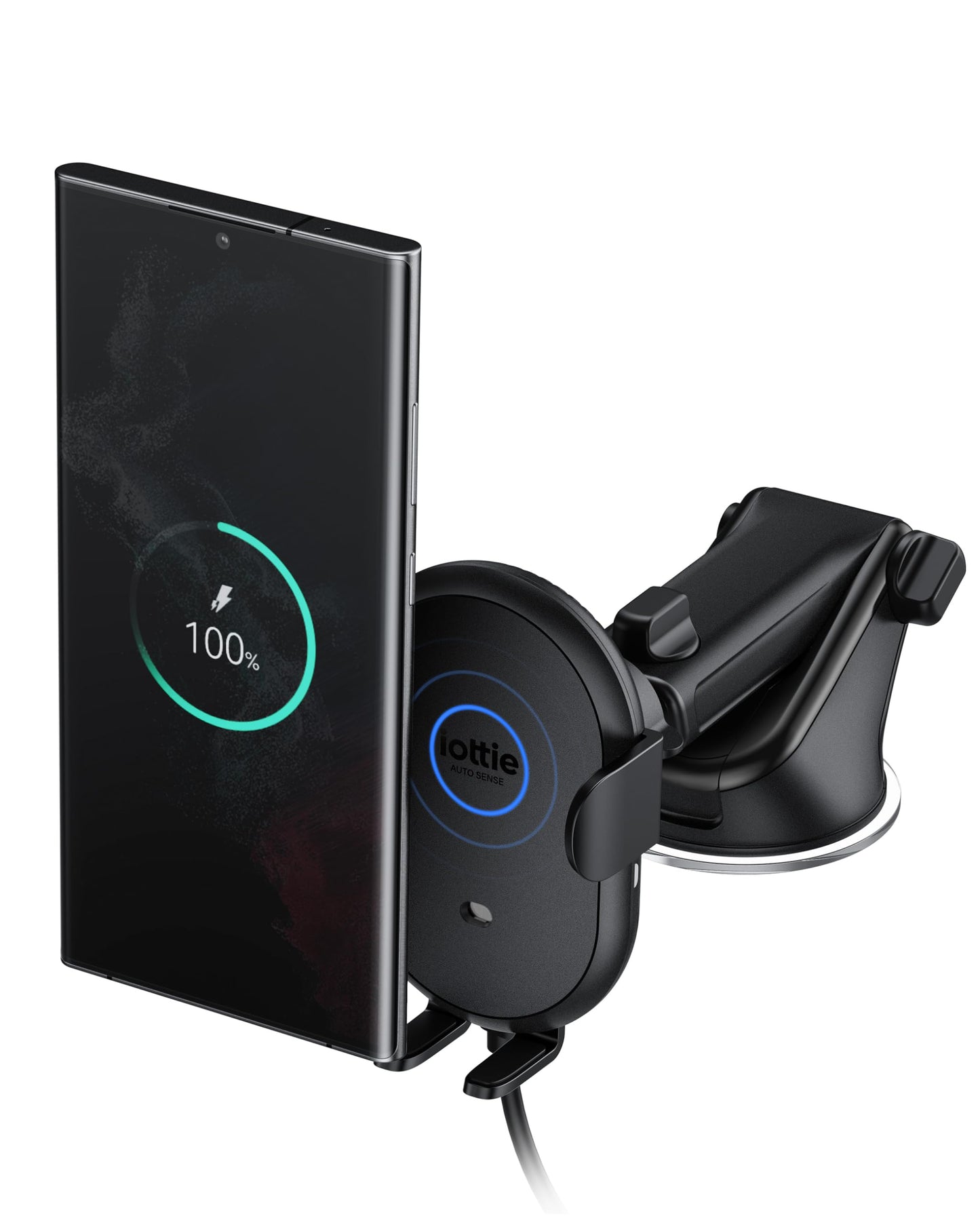 iOttie Auto Sense 2 Dash & Windshield Car Phone Holder with Qi Wireless Charging – Auto Clamping Phone Mount & Charger for iPhone, Google Pixel, Samsung Galaxy, Huawei, LG (Adapter Not Included)