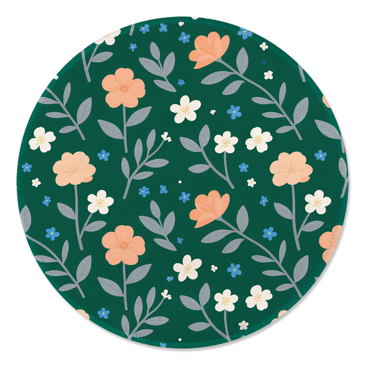 ITNRSIIET Round Mouse Pad with Stitched Edge Premium-Textured Waterproof Non-Slip Rubber Base Desktop Protection Mat Diameter 8.7 inches, Rose Gold Marbling