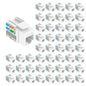 VCE Cat6A RJ45 Keystone Jacks UL Listed 50-Pack, 110-Type UTP Modular Ethernet Jacks Insert 10Gbps, Bundle with Keystone Punch Down Stand and Wire Stripper Cutter