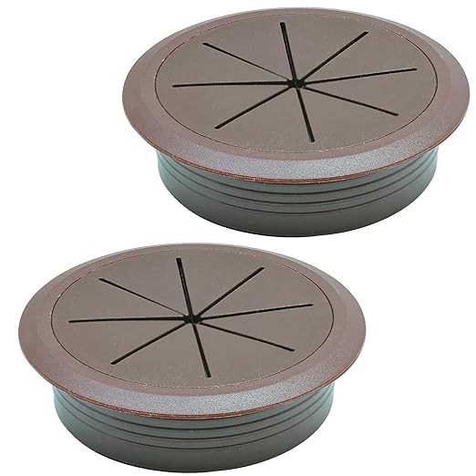 BOPOREAE 2 Pcs Desk Grommet 3-1/8" (80mm), Desk Hole Cover for Cables