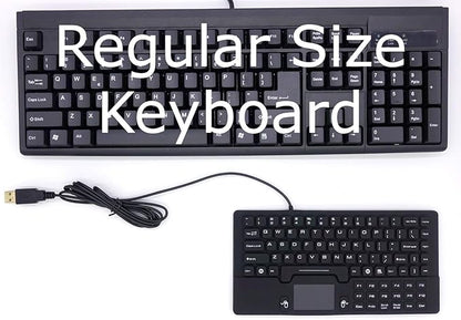 DSI Waterproof Mini Keyboard with Touchpad IP68 Washable Silicone KB-JH-IKB89