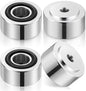 Facmogu 4PCS Silver Aluminum Alloy Speaker Isolation Feet, Turntable Isolation Pad for Reduce Vibration & Resonance, Speaker Spike Pads with Non-Slip Rubber Ring for Amplifier HiFi Devices Recorder CD