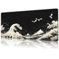 NIYLYNSYN Mouse Pad Large Liquid Marble Non-Slip Gaming Desk Mat with Stitched Edge Laptop Keyboard Desk Pad for Work Home Gaming (35.4 x 15.7 Inches)