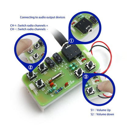 Yidab Soldering Practice Kit DIY Stereo Radio Plug-in Circuit Kit Learn Soldering Kit for Beginners